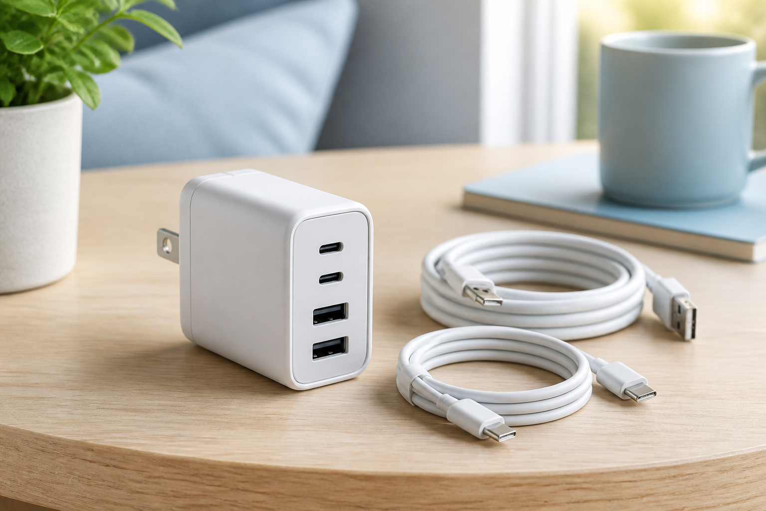 複数ポートUSB充電器の比較イメージ